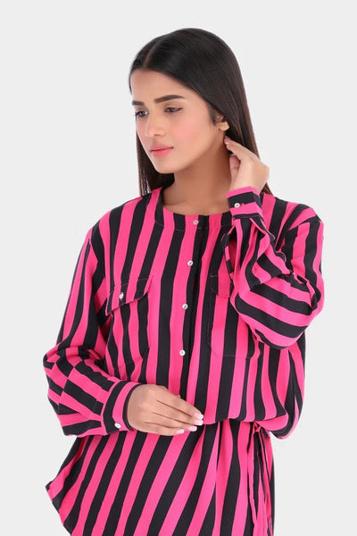 STRIPPED LONG SHIRT